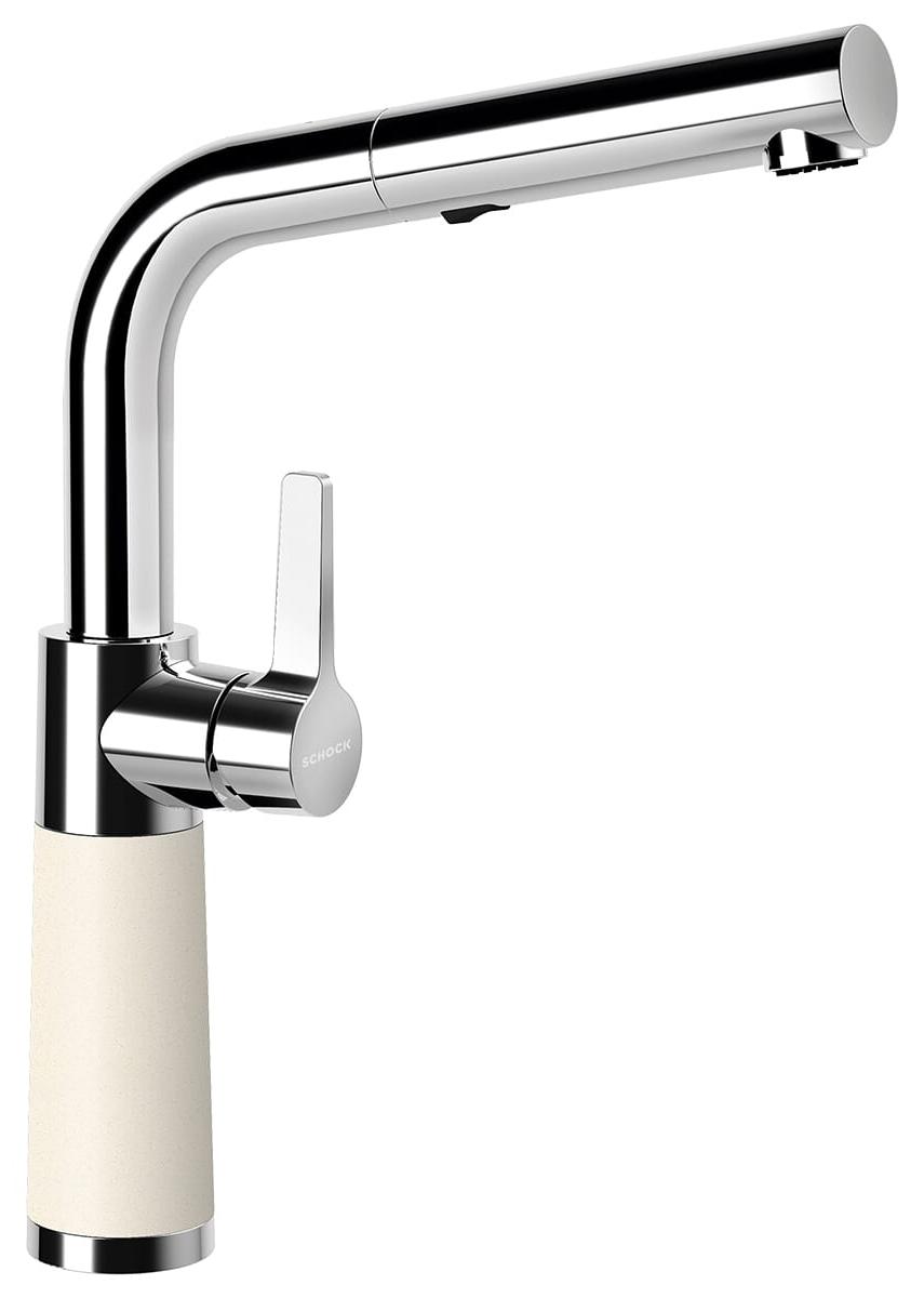 SCHOCK Armatur SC-540 in MAGNOLIA mit Zugauslauf / CRISTADUR