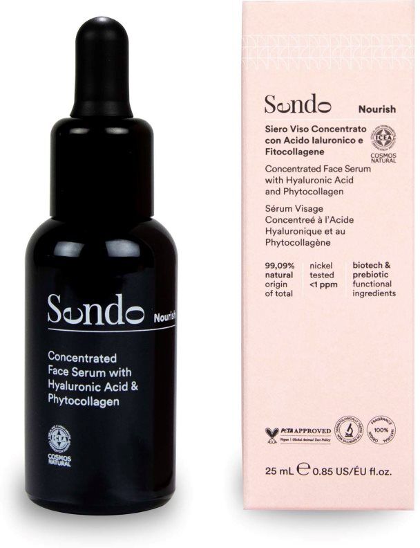 Sendo Nourish Concentrated Face Serum with Hyaluronic Acid & Phytocollagen concentrate with hyaluronic acid and phytocollagen 25 ml