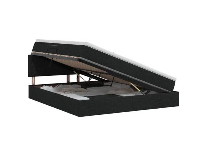 KTHLBRH Bett mit Stauraum und Matratze, Schwarz, 160 x 200 cm, Samt Stauraum unter dem Bett, hydraulisches Heben, Lattenrost, mehrschichtiges Holz, Polyester getestet,