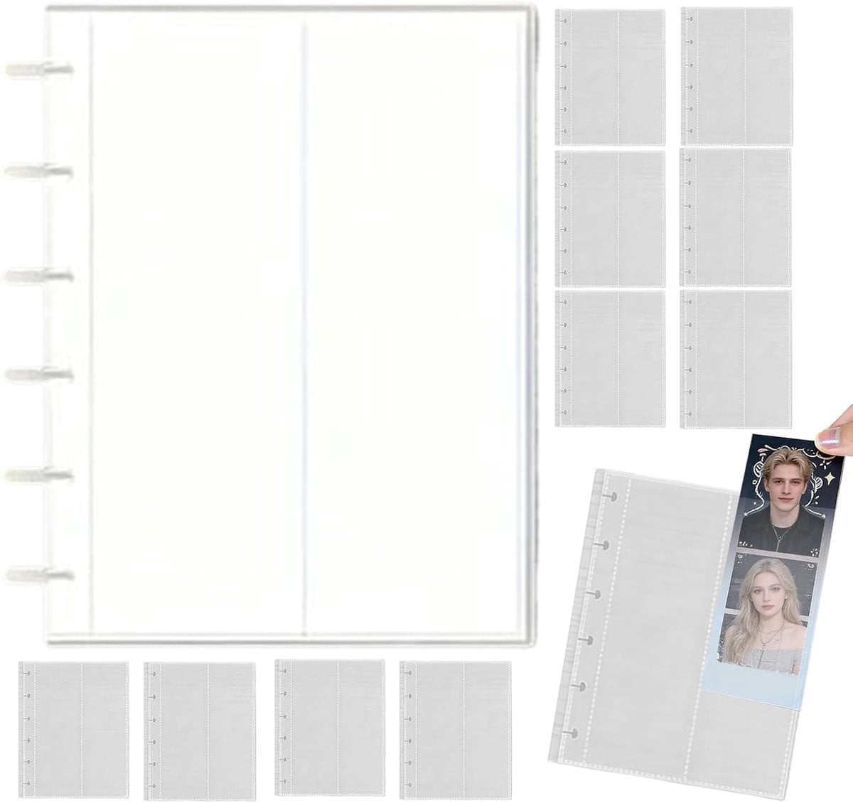 Fotoboek Album Paddenstoel met Doorzichtige Beschermhoes - 5x15 cm