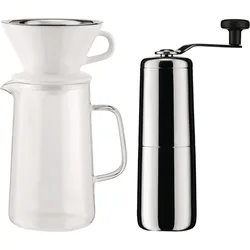 Slow Coffee Kaffeezubereiter mit Karaffe und Mühle 4 El.