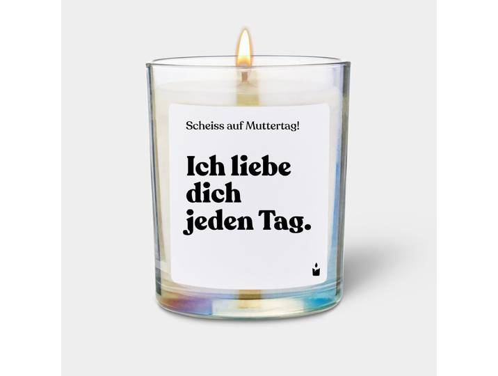 Duftkerze Rainbow Flowery Ich liebe dich jeden Tag.