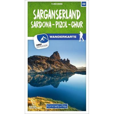 Kümmerly+Frey Wanderkarte 22 Sarganserland 1:40.000, Sonstige von , Kümmerly+Frey, 978-3-259-02322-8