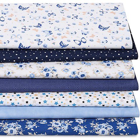 Patchwork-Überraschungspaket "Blautöne", je nach Anfall