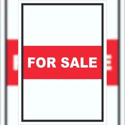 HB-Druck For Sale Schild mit Text Verkaufsschild hochkant A6 (105x148mm)