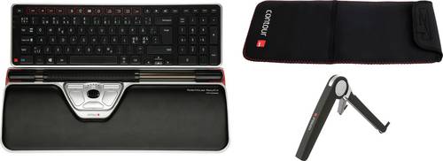 Contour Design Contour RollerMouse RED Plus wireless Tr Tastatur, Maus-Set Kabellos Schwarz 7 Tasten 2800 dpi