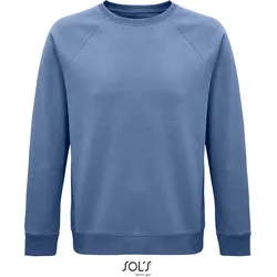 SOLS Unisex Bio Raglan Sweater Sweatshirt 03567 blue M