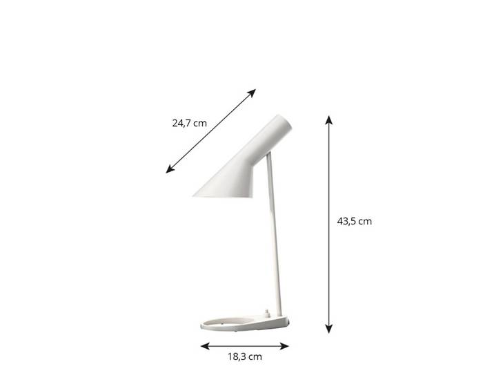 Louis Poulsen Tischlampe AJ Mini, weiß / opal, für Wohn- / Esszimmer, Metall, Design, Tischlampe