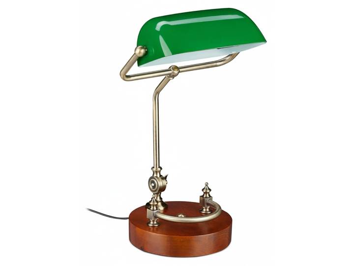 relaxdays 10016606_0 relaxdays Tischlampe grün\, braun