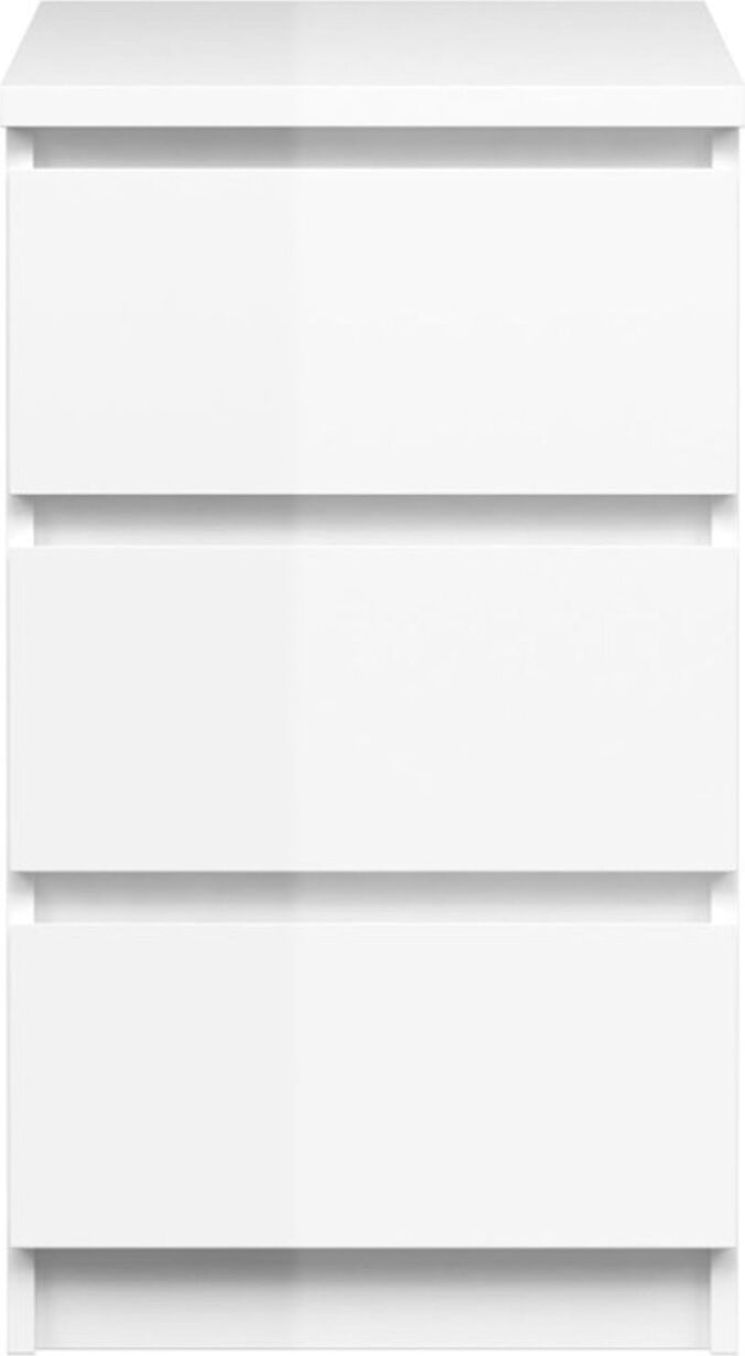 Nada ladekast smal met 3 lades wit hoogglans B/D/H: 40 x 70 x 50 cm