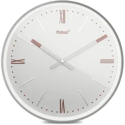 Mebus Quarz-Wanduhr Ø25cm - grau