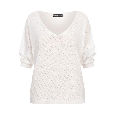 Blusentop CLOUD 5IVE "CLOUD 5IVE", Damen, Gr. XXL, weiß, 88% Polyacryl, 12% Polyimid, Blusen Blusentop