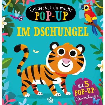 Im Dschungel - Entdeckst du mich? Pop-up-Buch - Pappbilderbuch mit bunten Pop-ups und lustigen Reimen, Gebundene Ausgabe von , Phoenix International