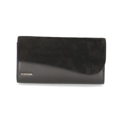 Clutch PETER KAISER "Peter Kaiser Taschen Veloursleder", Damen, Gr. onesize, schwarz, Veloursleder, Taschen