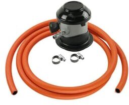 Calor 35mm Jumbo Butane Clip-On Gas Regulator, 2m Hose & Clips Kit