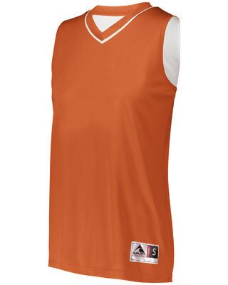Augusta Sportswear 154 Athletic Women's Reversible Jersey T-Shirt in Orange/White size 2XL   Polyester