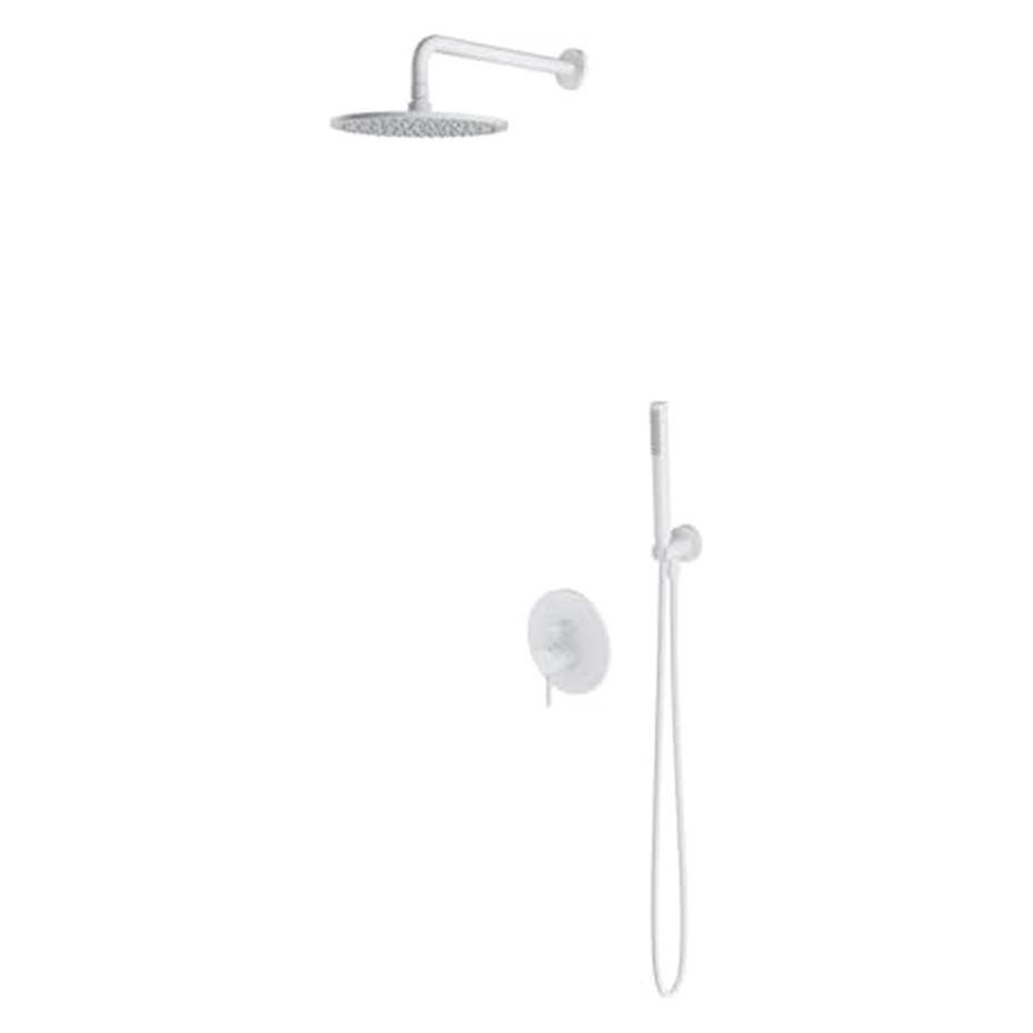 Omnires Y-Unterputz-Duschset mit Regenbrause, mattweiss (SYSY35WM)