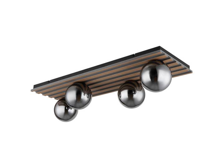 Globo Deckenleuchte Parsons, Braun, Grau, Schwarz, Metall, Glas, 30x20x90 cm, CE, Lampen & Leuchten, Innenbeleuchtung, Deckenleuchten, Deckenleuchten