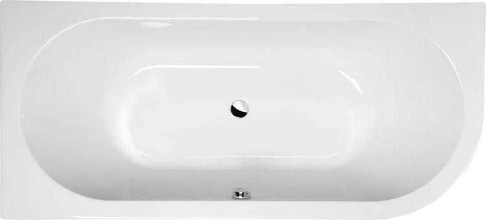 VIVA L asymmetrische Badewanne 175x80x47cm, links, weiß