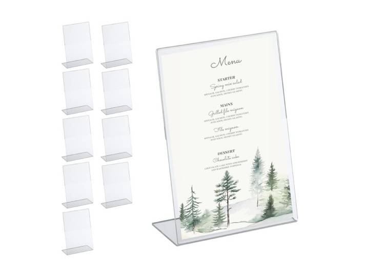 Relaxdays 10er Set Tischaufsteller DIN A5