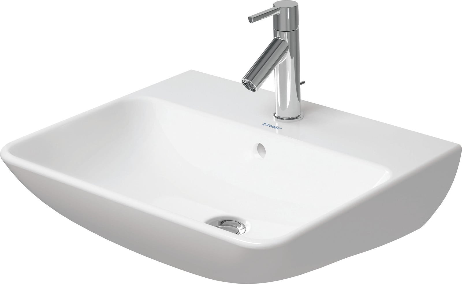 Duravit ME wastafel ontworpen door Starck, 55 cm breed, met 1 kraanopening