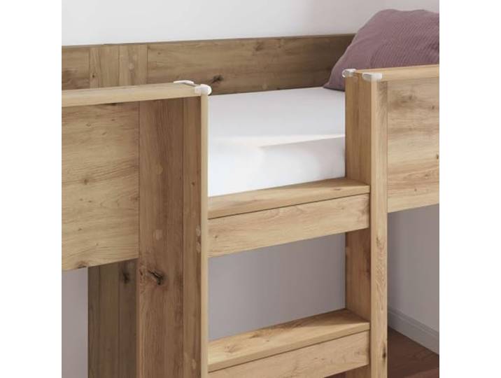KTHLBRH Etagenbett Eiche Handwerk 80 x 200 cm Technisches Holz, 2 Ebenen, 203 x 99 x 113,5 cm, für Kinderzimmer