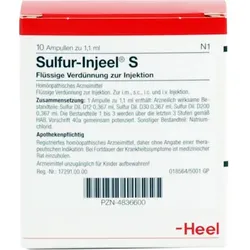 SULFUR INJEEL S Ampullen 10 St