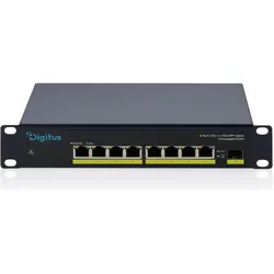 Digitus 10 Zoll 8-Port 2.5G Unmanaged Switch 1× 10G SFP+ (8 Ports), Netzwerk Switch, Schwarz