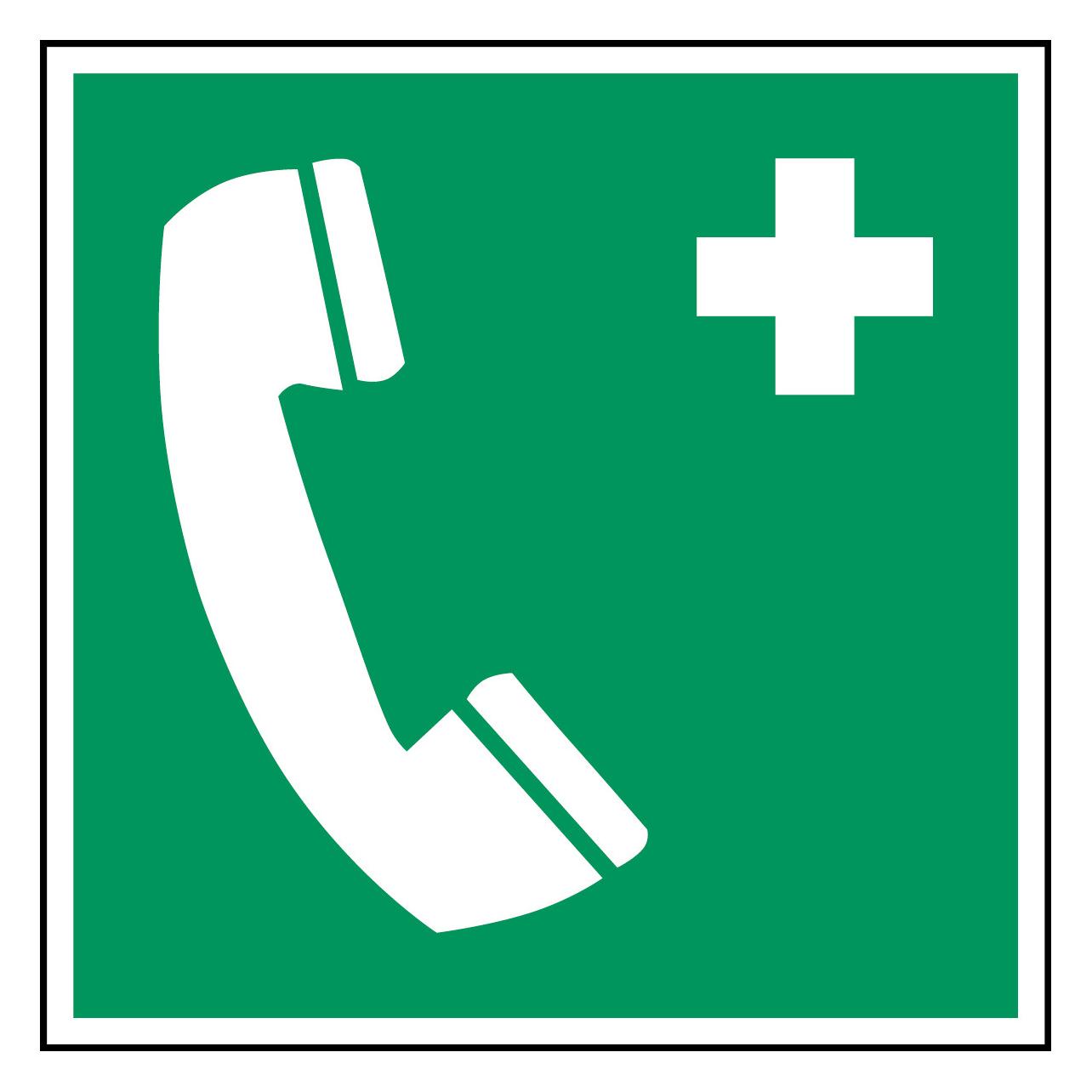 Brady Emergency telephone - ISO 7010 (E/E004/NT-SA-18X18/40-B)