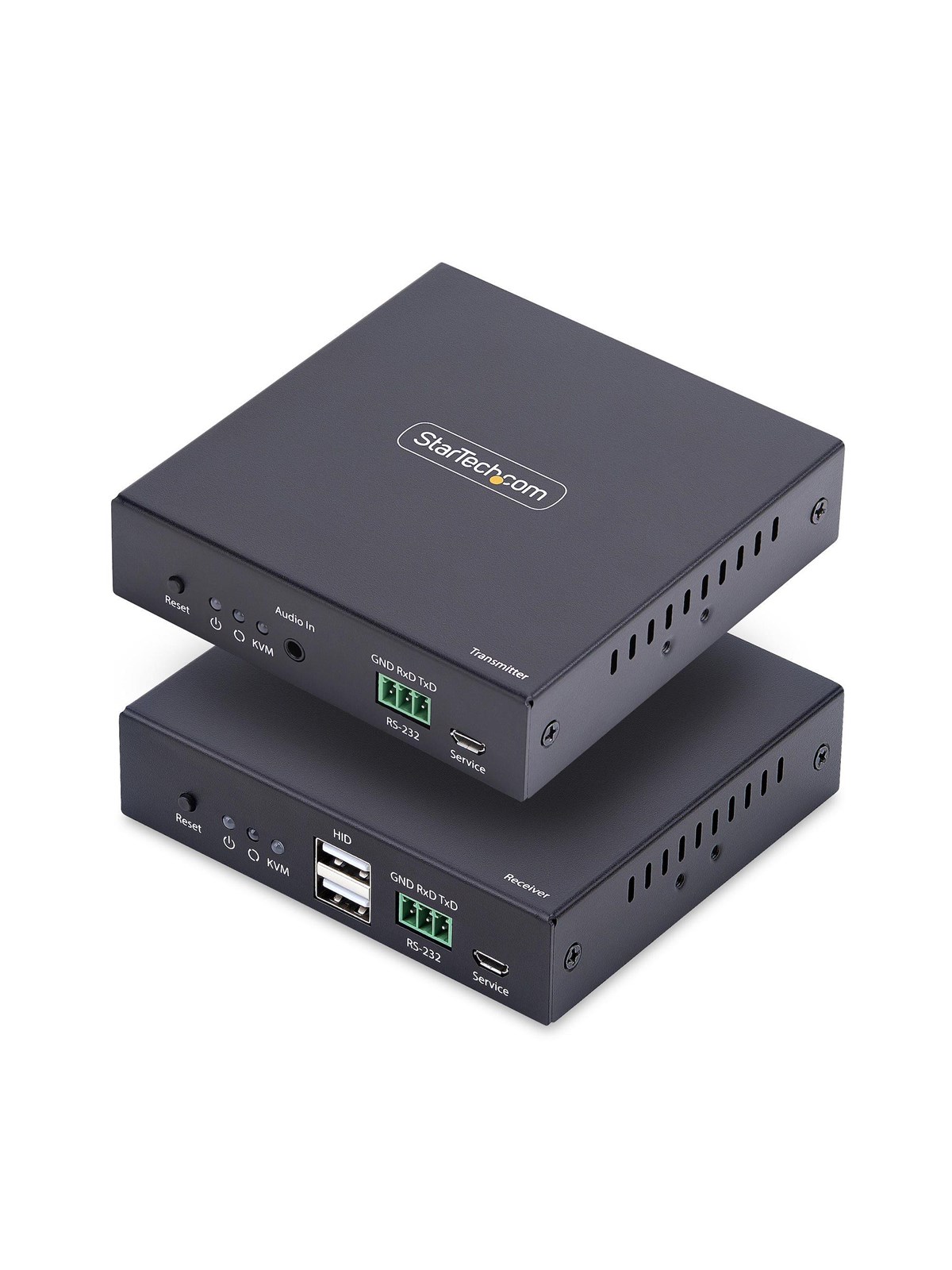 StarTech.com HDMI KVM Extender Over IP Network 4K 60Hz Driverless HDMI and USB Over Ethernet/CAT6 AVoIP Transmitter and Receiver Kit Includes Mounting Kits