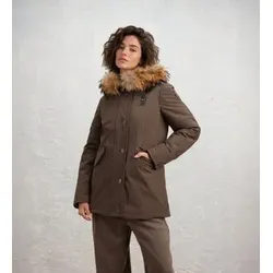 Blauer für Damen. 26WBLDB03386 Braune Jacke Irma (XS), Lässig, Polyester