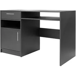 SCHREIBTISCH ELISE 125x58x82 cm Bürotisch Computertisch, Graphitfarben