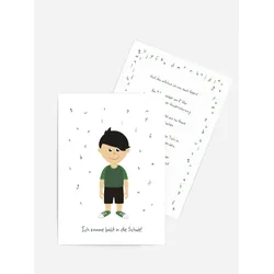Karten Schulanfang selbst gestalten mit Spruch und Fotos im Onlinedesigner bei Meine-Kartenmanufaktur.de