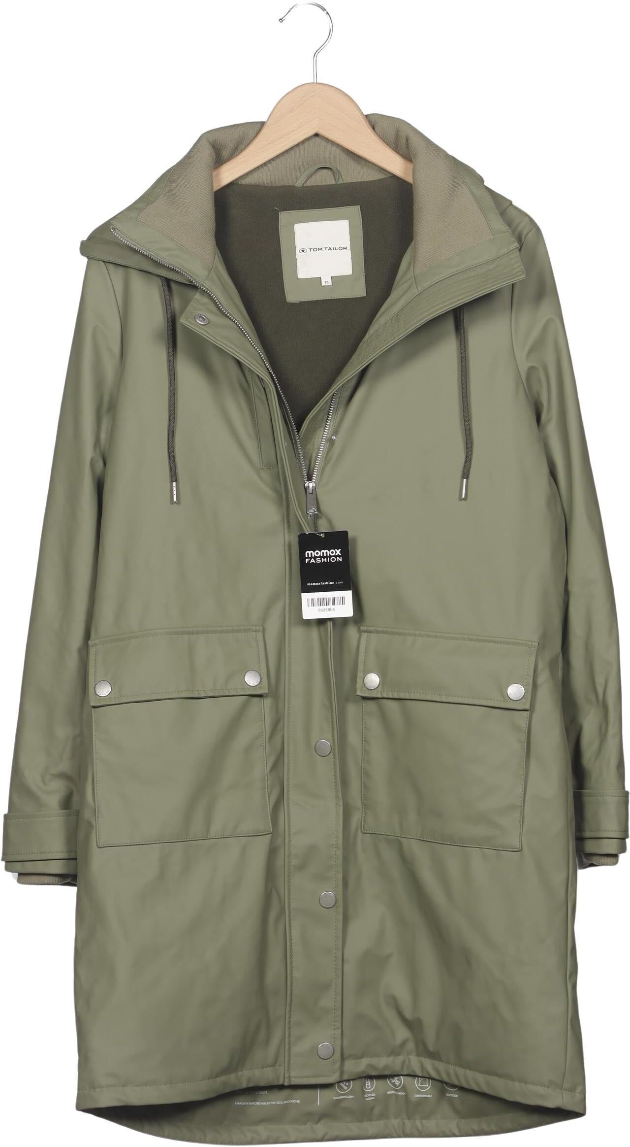 Tom Tailor Damen Mantel, Grün, Gr. M, Synthetik / Tex / Membran - Second Hand
