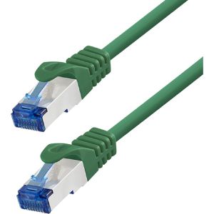 LogiLink Netzwerkkabel PrimeLine, CQ3095S, grün, Cat 6A 500MHz, 10Gbit/s, S/FTP, RJ45 auf RJ45, 10 m