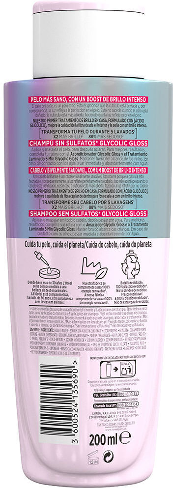 L'Oréal París Elvive Glycolique Brillant shampooing 200 ml