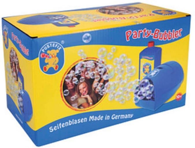 Pustefix Machine à bulles - Party Bulles Bleu 22x27x11cm