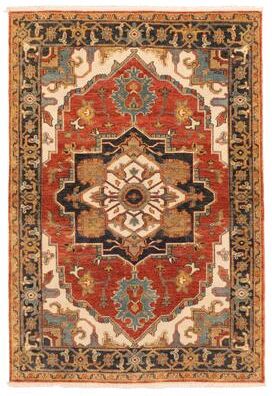 ECARPETGALLERY Hand-knotted Jules Sultane Red Wool Rug - 4'1 x 5'11