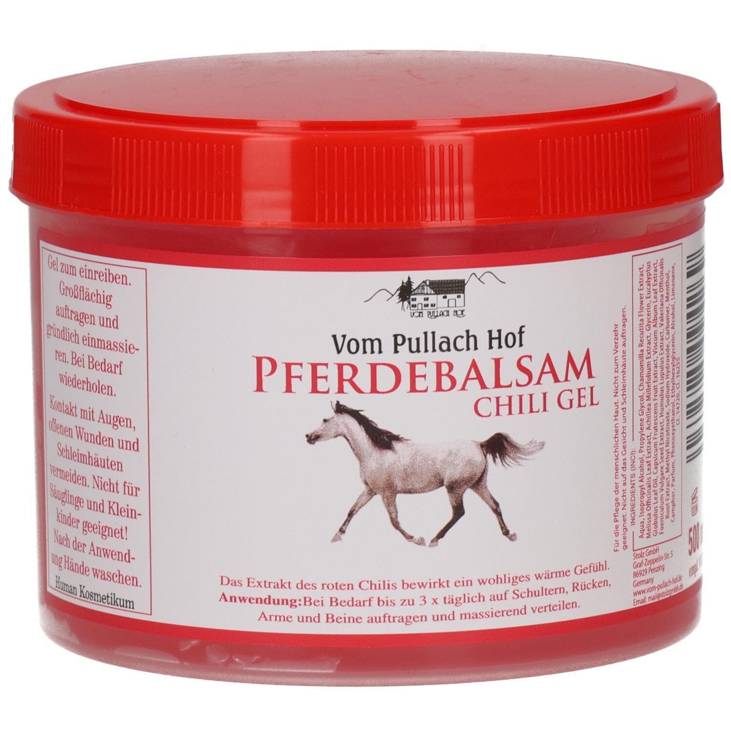 Vom Pullach Hof Pferdebalsam Chili Gel 500 ml Liniment