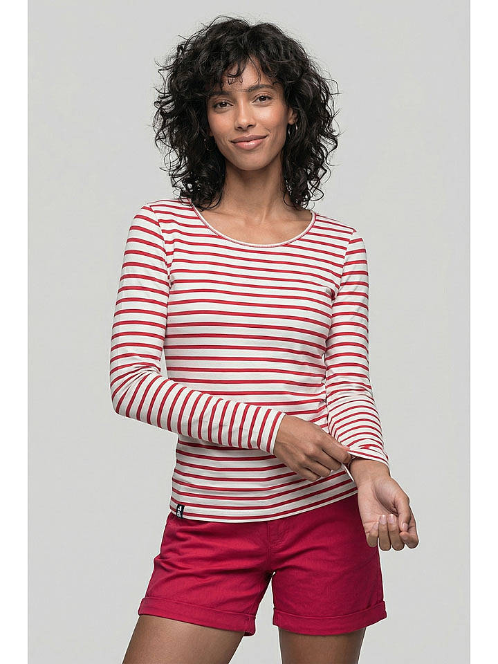 alife and kickin Longsleeve "Bertha" in Rot/ Weiß - XL