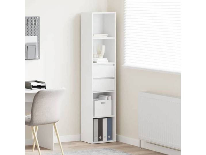 Bibliothèque Blanc 36x30x171 cm Bois d'ingénierie - Cadre durable - design élégant(3353)