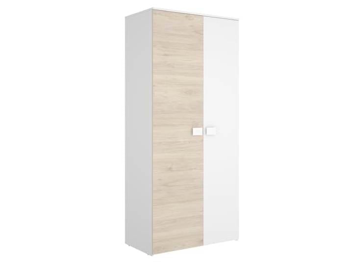 DEKIT GRUPO RIMOBEL Schrank, Melamin, Weiß/Natur, 205 x 90 x 52 cm