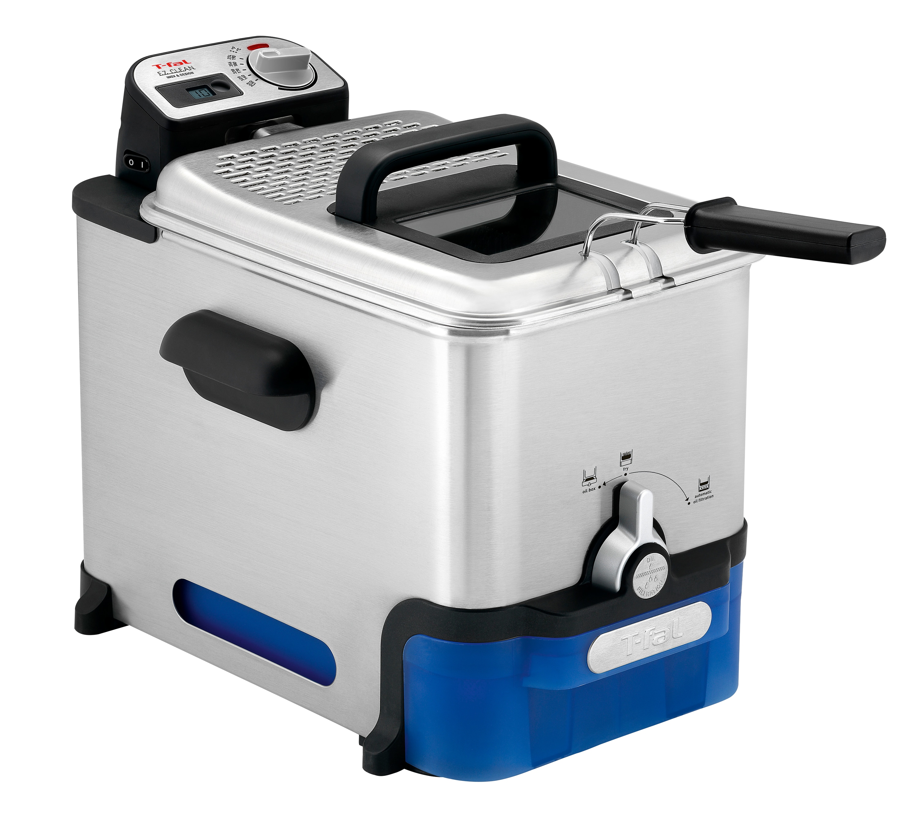 Tefal FR8040 Oleoclean Pro Inox & Design Fritteuse Edelstahl/Schwarz