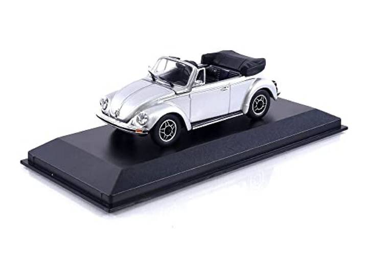 Maxichamps 940055130 1:43 Volkswagen 1303 Cabriolet-1979-Zilver Verzamelbare Miniatuur Auto, Zilver