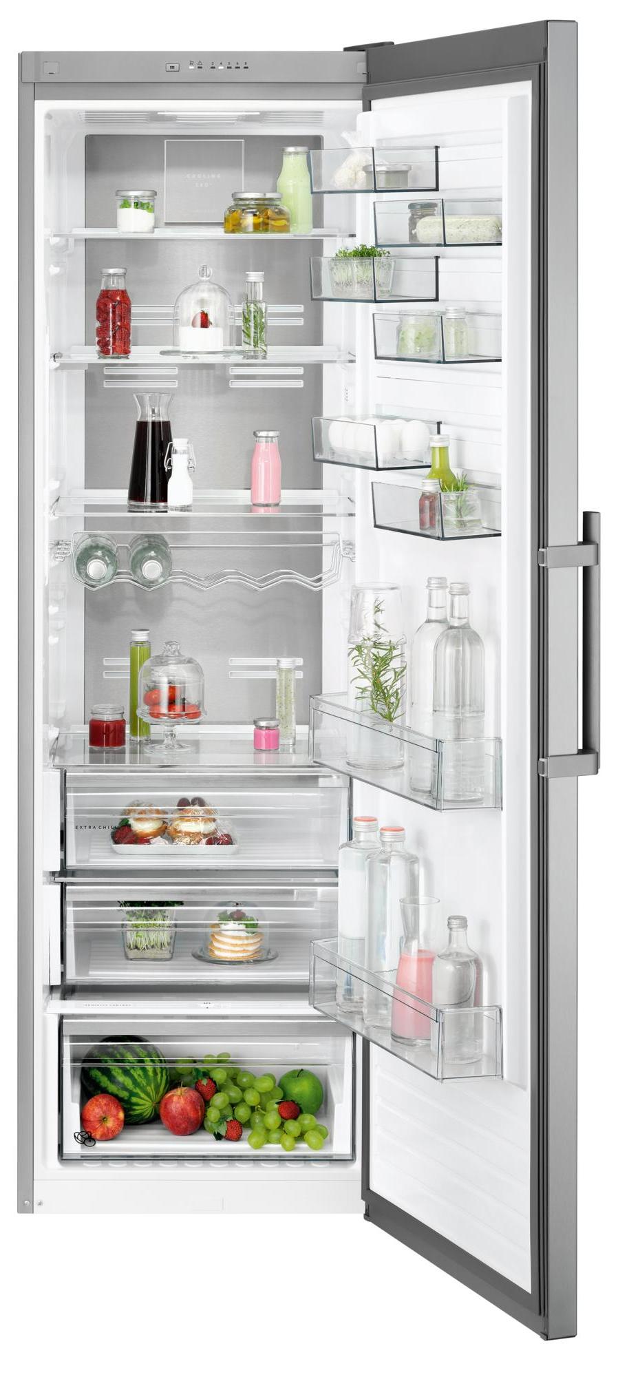 AEG Freistehender Kühlschrank / 1860 mm / 390 L ORK8M391DX Edelstahl mit Antifingerprint
