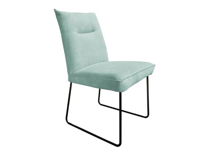 Trendstore Gork Kufenstuhl - Textilgewebe Matrix 21 pastel blue