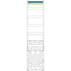 f-tronic 7141631 Verteilerfeld V17APZRFZ, 1-feldrig, H=1050mm, 4-reihig, APZ-Platz inkl. APL-Set, zRfZ