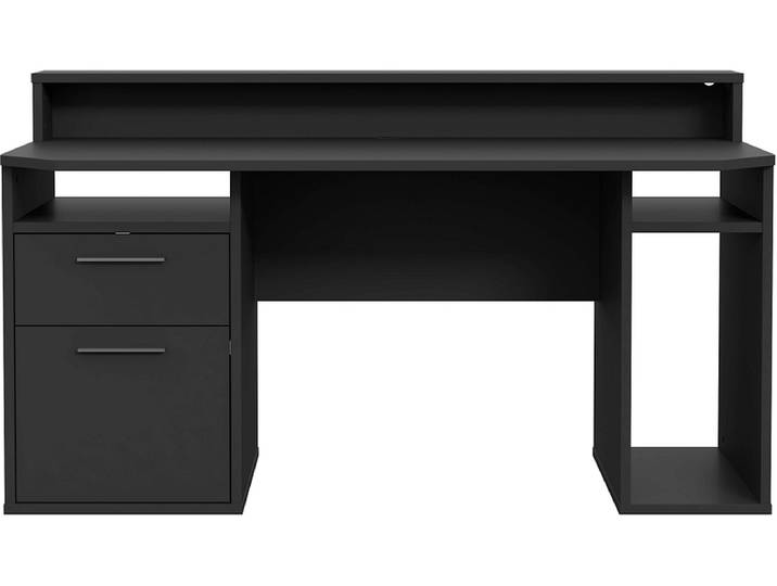 Gaming Schreibtisch RUSH 72x160x91cm schwarz