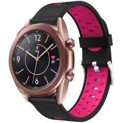 Cover-Discount 20mm Silikon Ersatzarmband BI-color pink (20 mm, Silikon), Uhrenarmband, Pink