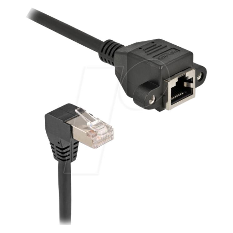 Delock Netzwerk Verlängerungskabel S/FTP Stecker RJ45 Stecke (S/FTP, CAT6a, 0.25 m) (80309)